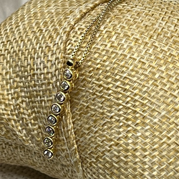 Vintage Sterling Silver & CZ Necklace - Estate Collection, Stamped 925 - Picture 13 of 17